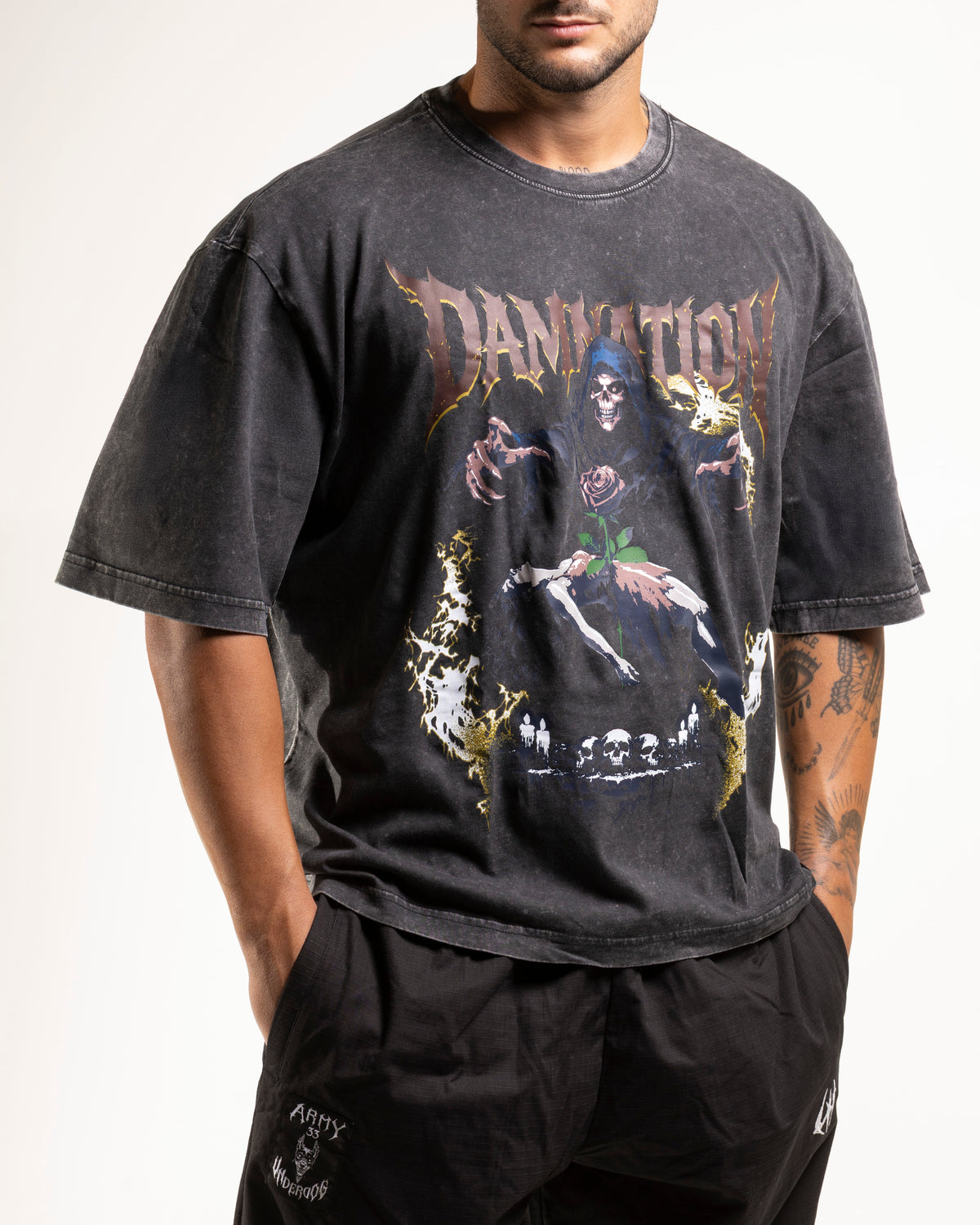 DAMNATION OVER WASHED BLACK