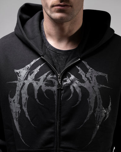 SUDADERA CON ZIP OVERSIZE CROPPED INSANE